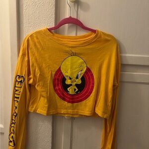 Looney Tunes Yellow Tweety Crop Top